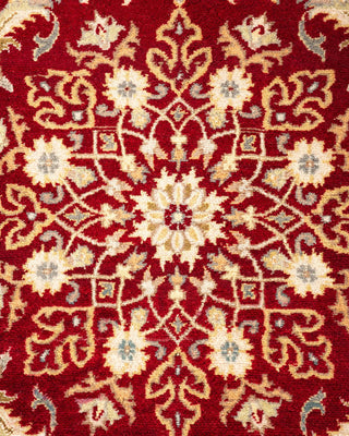 Traditional Mogul Red Wool Area Rug 9' 3" x 11' 10" - Solo Rugs