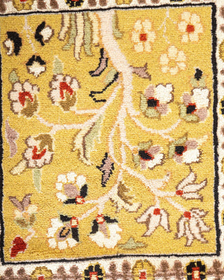 Traditional Mogul Orange Wool Area Rug 9' 1" x 12' 6" - Solo Rugs