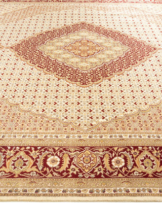 Traditional Mogul Ivory Wool Area Rug 8' 1" x 10' 2" - Solo Rugs