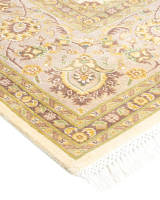 Traditional Mogul Ivory Wool Area Rug 8' 3" x 10' 7" - Solo Rugs