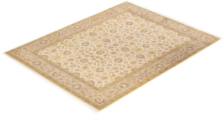 Traditional Mogul Ivory Wool Area Rug 8' 3" x 10' 7" - Solo Rugs