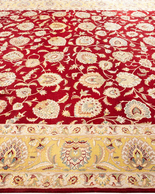 Traditional Mogul Red Wool Area Rug 8' 3" x 10' 6" - Solo Rugs