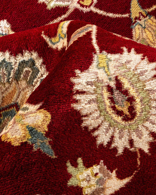 Traditional Mogul Red Wool Area Rug 8' 3" x 10' 6" - Solo Rugs