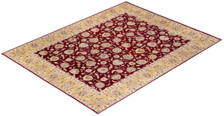 Traditional Mogul Red Wool Area Rug 8' 3" x 10' 6" - Solo Rugs