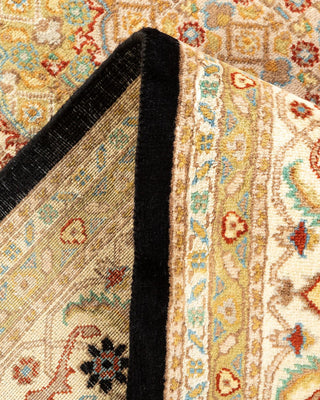 Traditional Mogul Black Wool Area Rug 6' 1" x 9' 7" - Solo Rugs