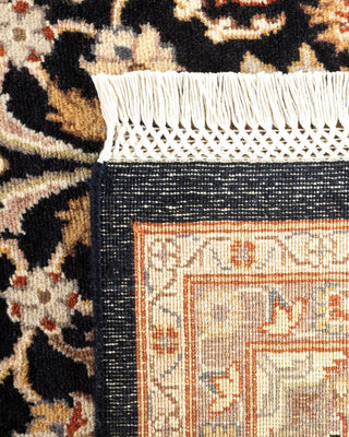Traditional Mogul Black Wool Area Rug 5' 10" x 10' 3" - Solo Rugs