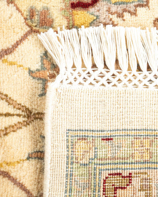 Traditional Mogul Ivory Wool Area Rug 6' 2" x 9' 3" - Solo Rugs