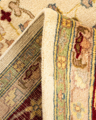 Traditional Mogul Ivory Wool Area Rug 6' 2" x 9' 3" - Solo Rugs