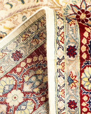 Traditional Mogul Ivory Wool Area Rug 6' 2" x 9' 6" - Solo Rugs