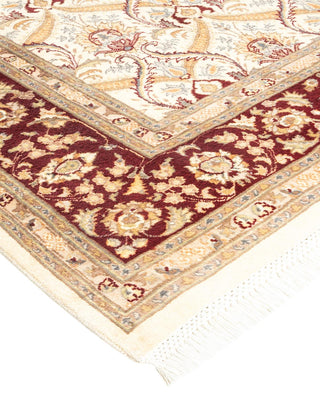 Traditional Mogul Ivory Wool Area Rug 6' 2" x 9' 1" - Solo Rugs