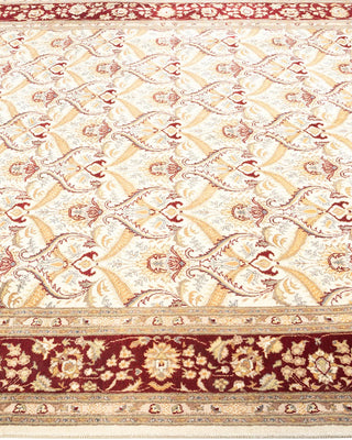 Traditional Mogul Ivory Wool Area Rug 6' 2" x 9' 1" - Solo Rugs