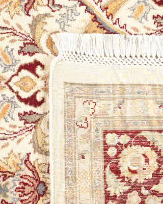 Traditional Mogul Ivory Wool Area Rug 6' 2" x 9' 1" - Solo Rugs