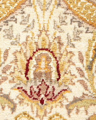Traditional Mogul Ivory Wool Area Rug 5' 10" x 8' 5" - Solo Rugs