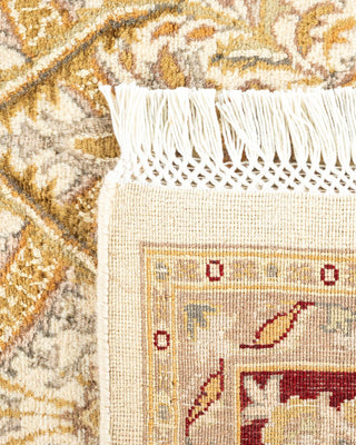 Traditional Mogul Ivory Wool Area Rug 5' 10" x 8' 5" - Solo Rugs