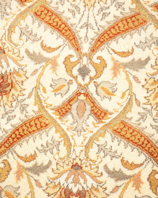 Traditional Mogul Ivory Wool Area Rug 6' 2" x 8' 10" - Solo Rugs
