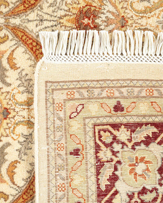 Traditional Mogul Ivory Wool Area Rug 6' 2" x 8' 10" - Solo Rugs