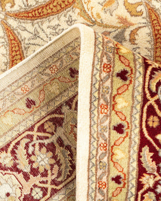 Traditional Mogul Ivory Wool Area Rug 6' 2" x 8' 10" - Solo Rugs