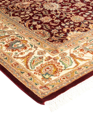 Traditional Mogul Red Wool Area Rug 5' 9" x 8' 3" - Solo Rugs