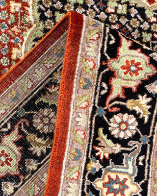 Traditional Mogul Orange Wool Area Rug 4' 0" x 6' 2" - Solo Rugs