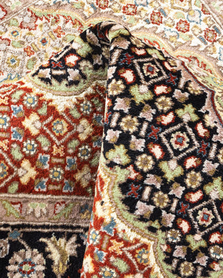 Traditional Mogul Orange Wool Area Rug 4' 0" x 6' 2" - Solo Rugs