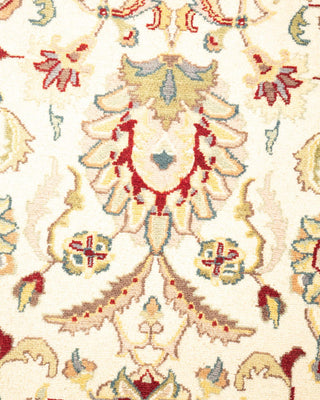 Traditional Mogul Ivory Wool Area Rug 4' 2" x 6' 5" - Solo Rugs
