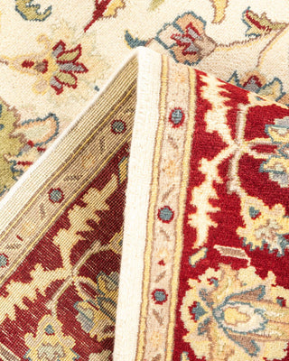 Traditional Mogul Ivory Wool Area Rug 4' 2" x 6' 5" - Solo Rugs