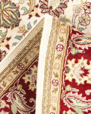 Traditional Mogul Ivory Wool Area Rug 4' 1" x 6' 7" - Solo Rugs