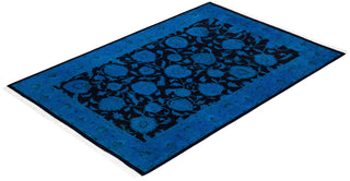 Contemporary Fine Vibrance Red Wool Area Rug 4' 10" x 7' 1" - Solo Rugs
