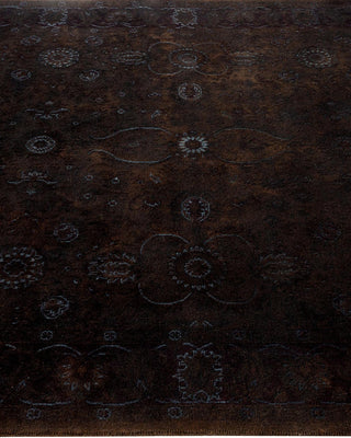 Contemporary Fine Vibrance Gray Wool Area Rug 4' 7" x 6' 7" - Solo Rugs