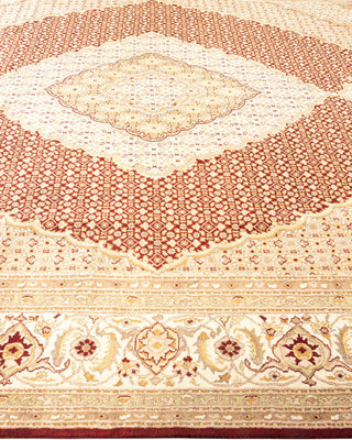 Traditional Mogul Red Wool Area Rug 8' 2" x 11' 2" - Solo Rugs