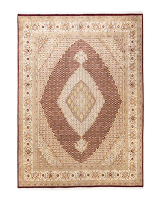 Traditional Mogul Red Wool Area Rug 8' 2" x 11' 2" - Solo Rugs