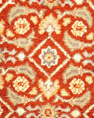 Traditional Mogul Orange Wool Area Rug 5' 8" x 8' 5" - Solo Rugs