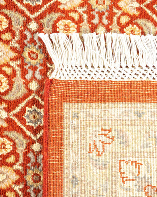 Traditional Mogul Orange Wool Area Rug 5' 8" x 8' 5" - Solo Rugs