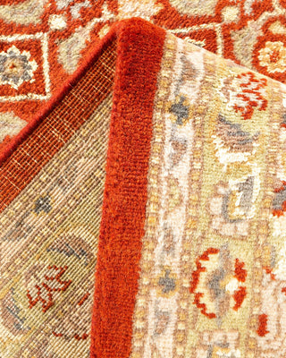 Traditional Mogul Orange Wool Area Rug 5' 8" x 8' 5" - Solo Rugs