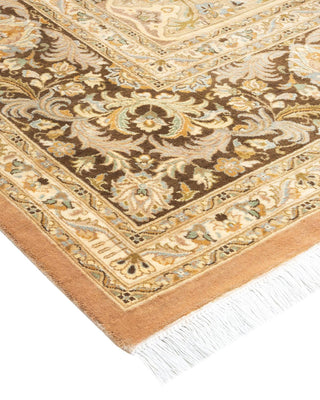 Traditional Mogul Brown Wool Area Rug 8' 1" x 10' 4" - Solo Rugs