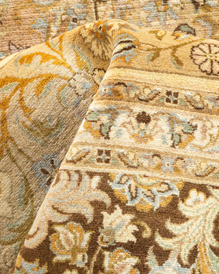Traditional Mogul Brown Wool Area Rug 8' 1" x 10' 4" - Solo Rugs