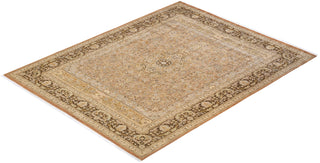 Traditional Mogul Brown Wool Area Rug 8' 1" x 10' 4" - Solo Rugs