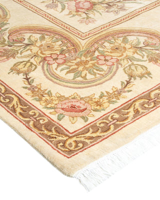 Traditional Mogul Ivory Wool Area Rug 8' 3" x 11' 7" - Solo Rugs