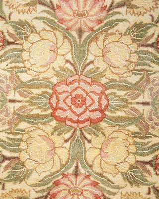 Traditional Mogul Ivory Wool Area Rug 8' 3" x 11' 7" - Solo Rugs