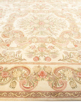 Traditional Mogul Ivory Wool Area Rug 8' 3" x 11' 7" - Solo Rugs