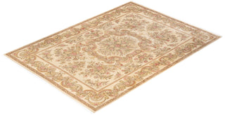 Traditional Mogul Ivory Wool Area Rug 8' 3" x 11' 7" - Solo Rugs