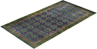 Suzani, One-of-a-Kind Handmade Area Rug - Green, 22' 6" x 12' 2" - Solo Rugs