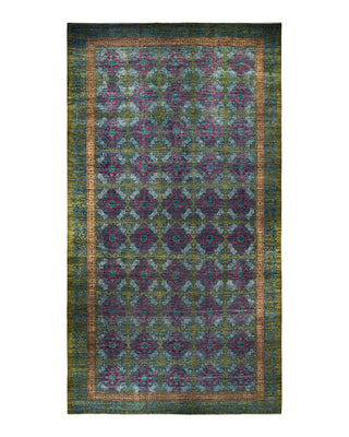 Suzani, One-of-a-Kind Handmade Area Rug - Green, 22' 6" x 12' 2" - Solo Rugs