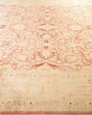 Contemporary Eclectic Pink Wool Area Rug 9' 0" x 11' 9" - Solo Rugs