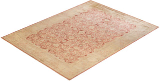 Contemporary Eclectic Pink Wool Area Rug 9' 0" x 11' 9" - Solo Rugs