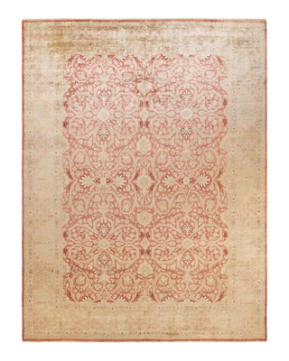 Contemporary Eclectic Pink Wool Area Rug 9' 0" x 11' 9" - Solo Rugs