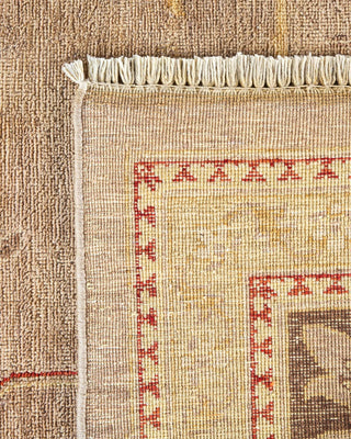 Contemporary Eclectic Ivory Wool Area Rug 9' 2" x 11' 10" - Solo Rugs