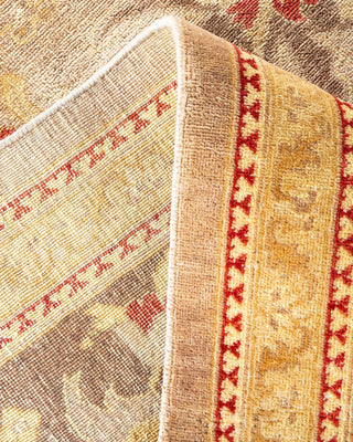 Contemporary Eclectic Ivory Wool Area Rug 9' 2" x 11' 10" - Solo Rugs