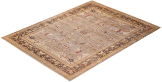Contemporary Eclectic Ivory Wool Area Rug 9' 2" x 11' 10" - Solo Rugs