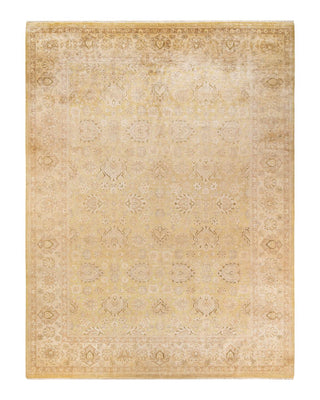 Contemporary Eclectic Green Wool Area Rug 9' 2" x 12' 1" - Solo Rugs